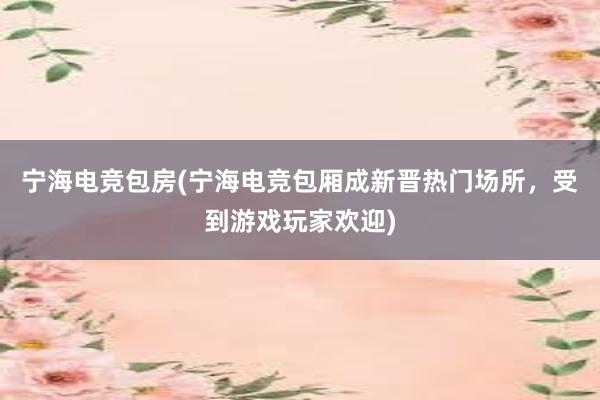 宁海电竞包房(宁海电竞包厢成新晋热门场所，受到游戏玩家欢迎)