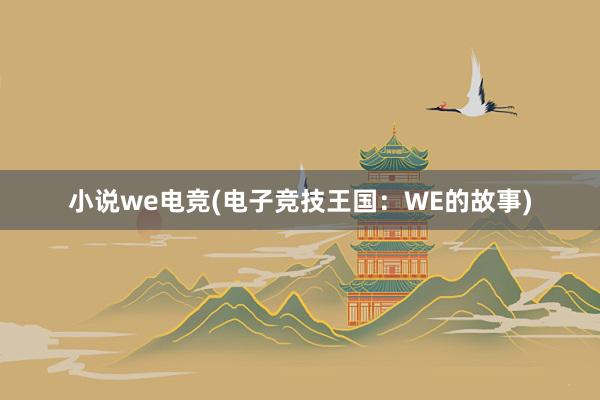 小说we电竞(电子竞技王国：WE的故事)