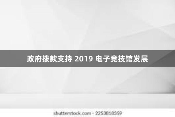 政府拨款支持 2019 电子竞技馆发展