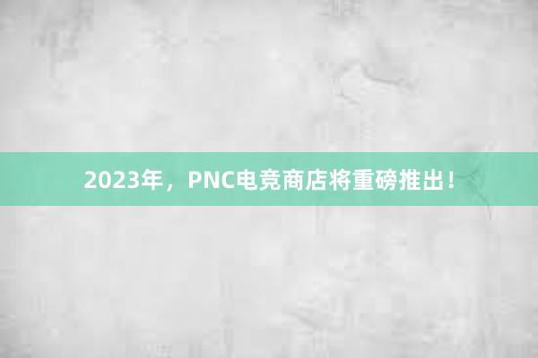 2023年，PNC电竞商店将重磅推出！