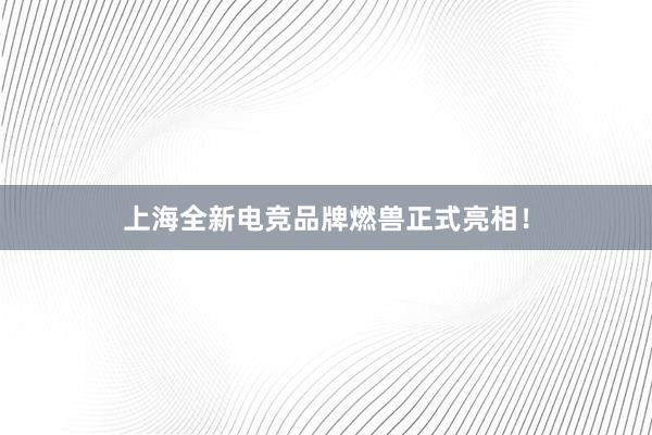 上海全新电竞品牌燃兽正式亮相！