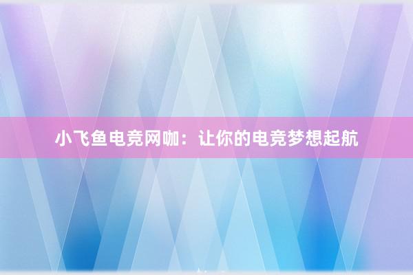 小飞鱼电竞网咖：让你的电竞梦想起航