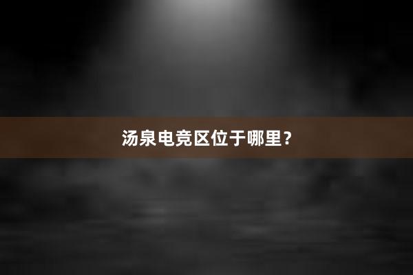 汤泉电竞区位于哪里？