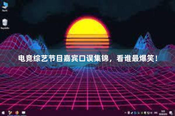 电竞综艺节目嘉宾口误集锦，看谁最爆笑！